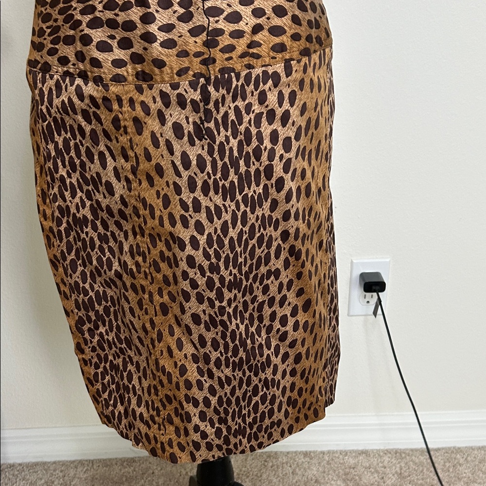 Leopard Print Brown Mini Skirt